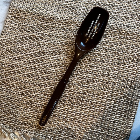 Vintage Foley Brown Slotted Spoon Spatula Kitchen Utensil Retro Cooking - Picture 1 of 5